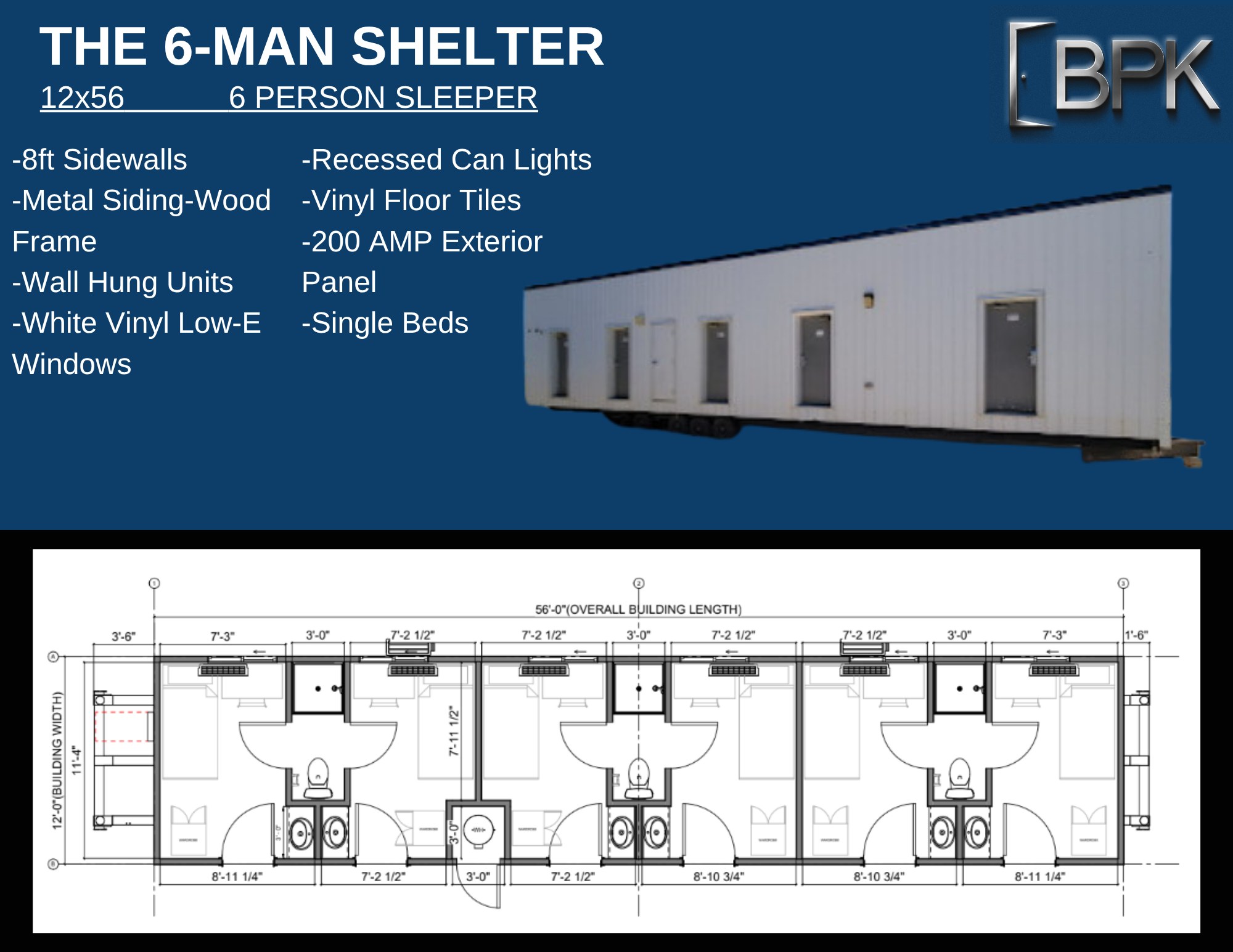 The 6-Man Shelter — 12×56 · 6 person