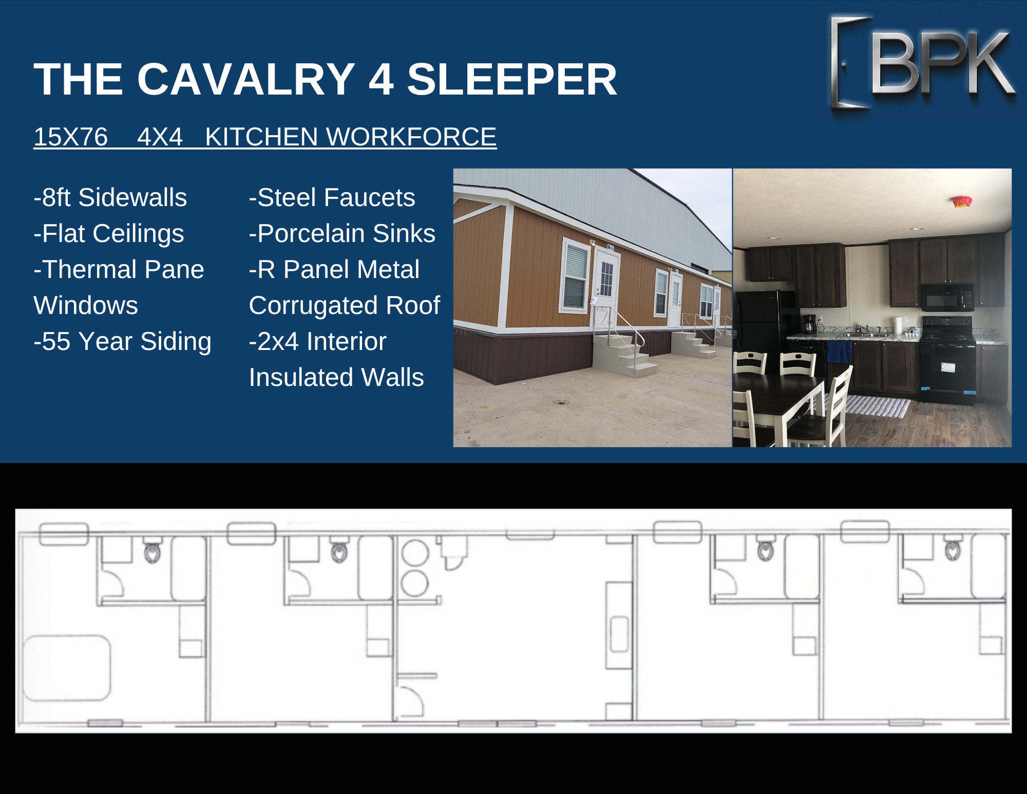 The Cavalry 4 Sleeper — 15×76 · 4 person