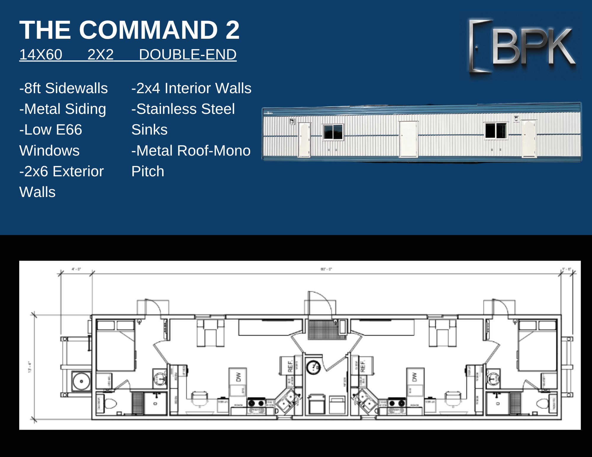 The Command 2 — 14×60 · 2×2 Double-End