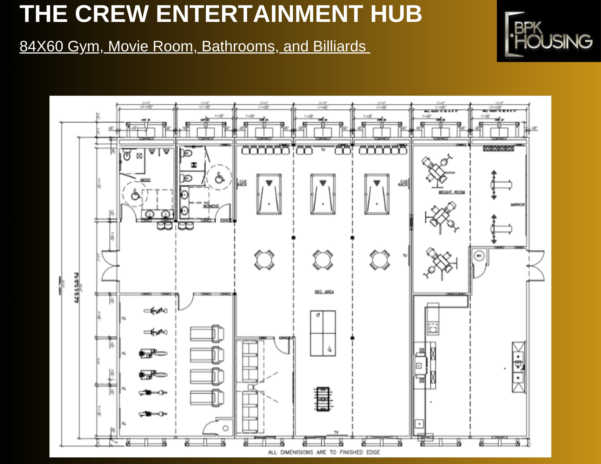 The Crew Entertainment Hub — 84×60 · Recreation/MWR