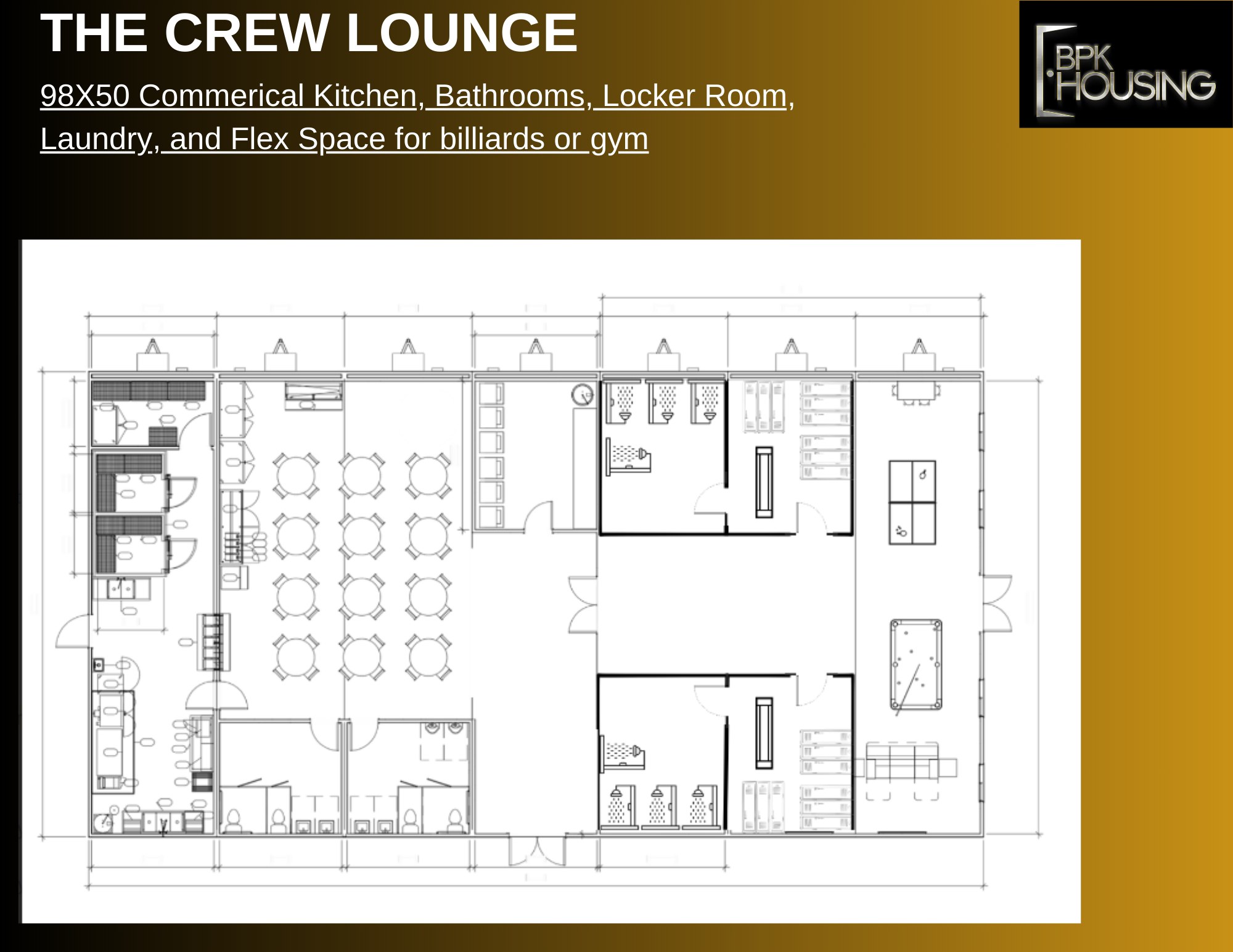 The Crew Lounge — 98×50 · Mixed-use lounge