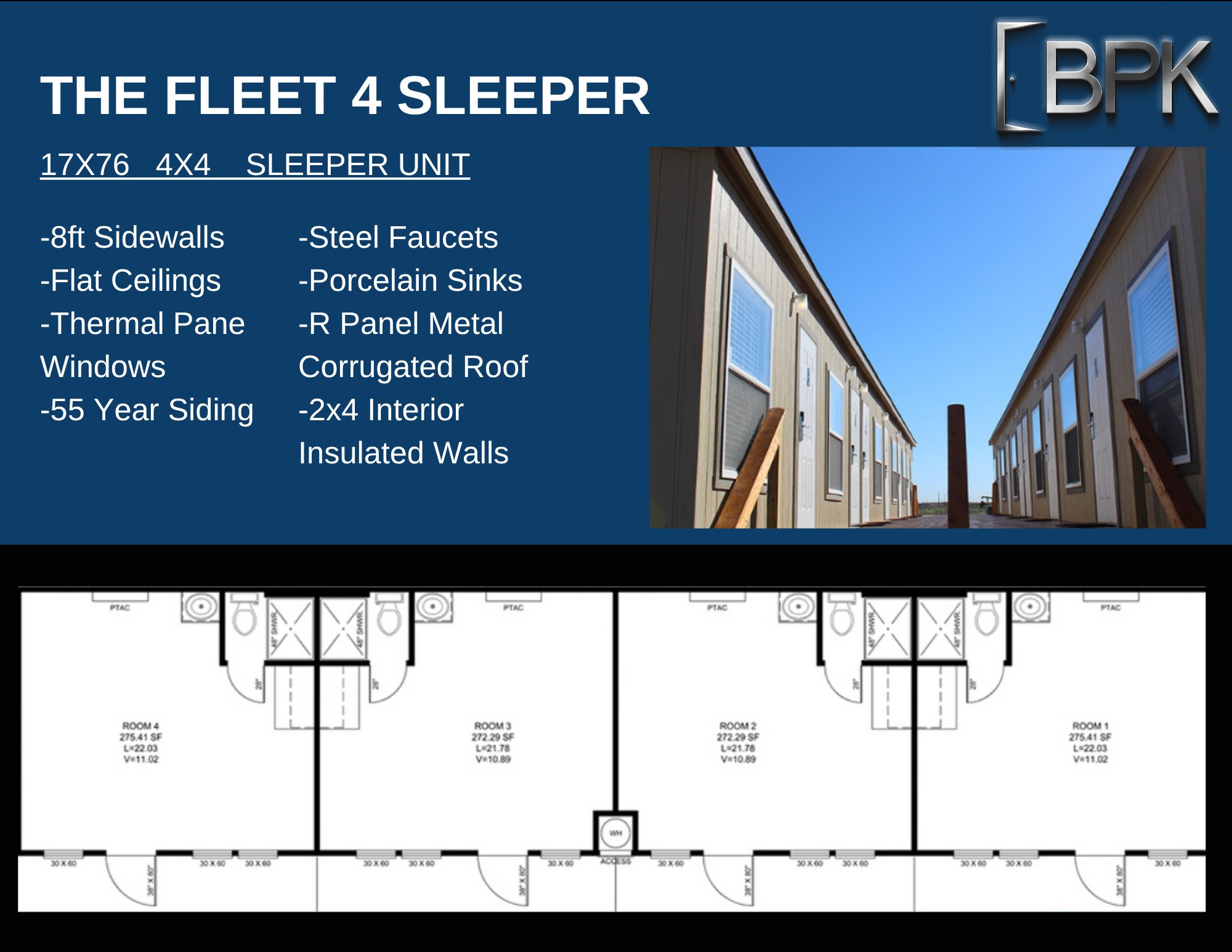 The Fleet 4 Sleeper — 17×76 · 4×4