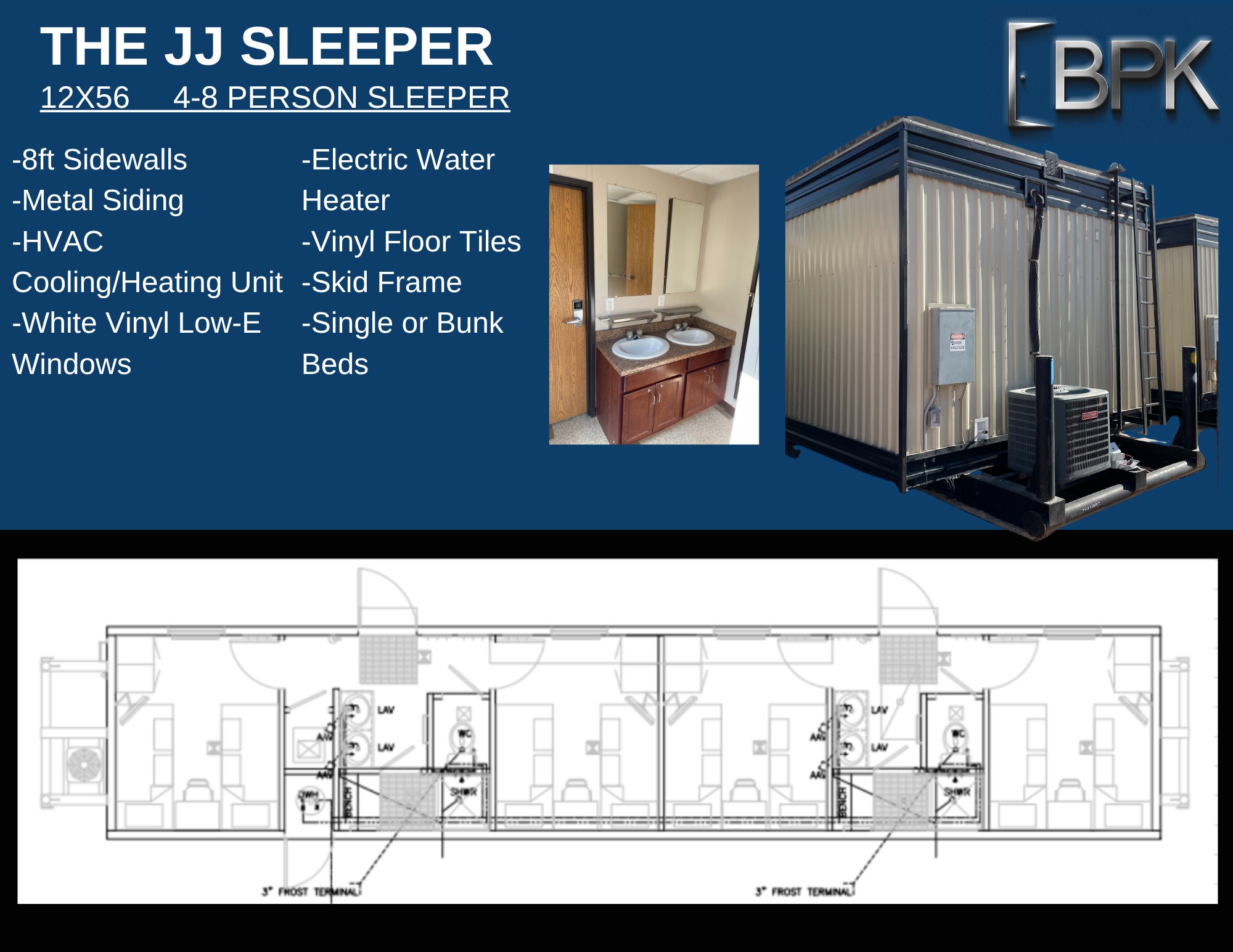 The JJ Sleeper — 12×56 · 4–8 person