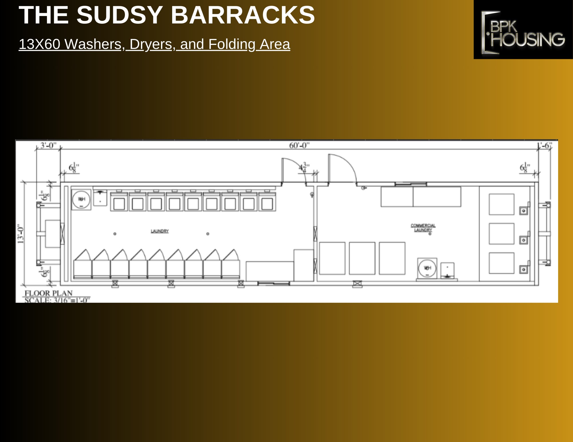 The Sudsy Barracks — 13×60 · Laundry