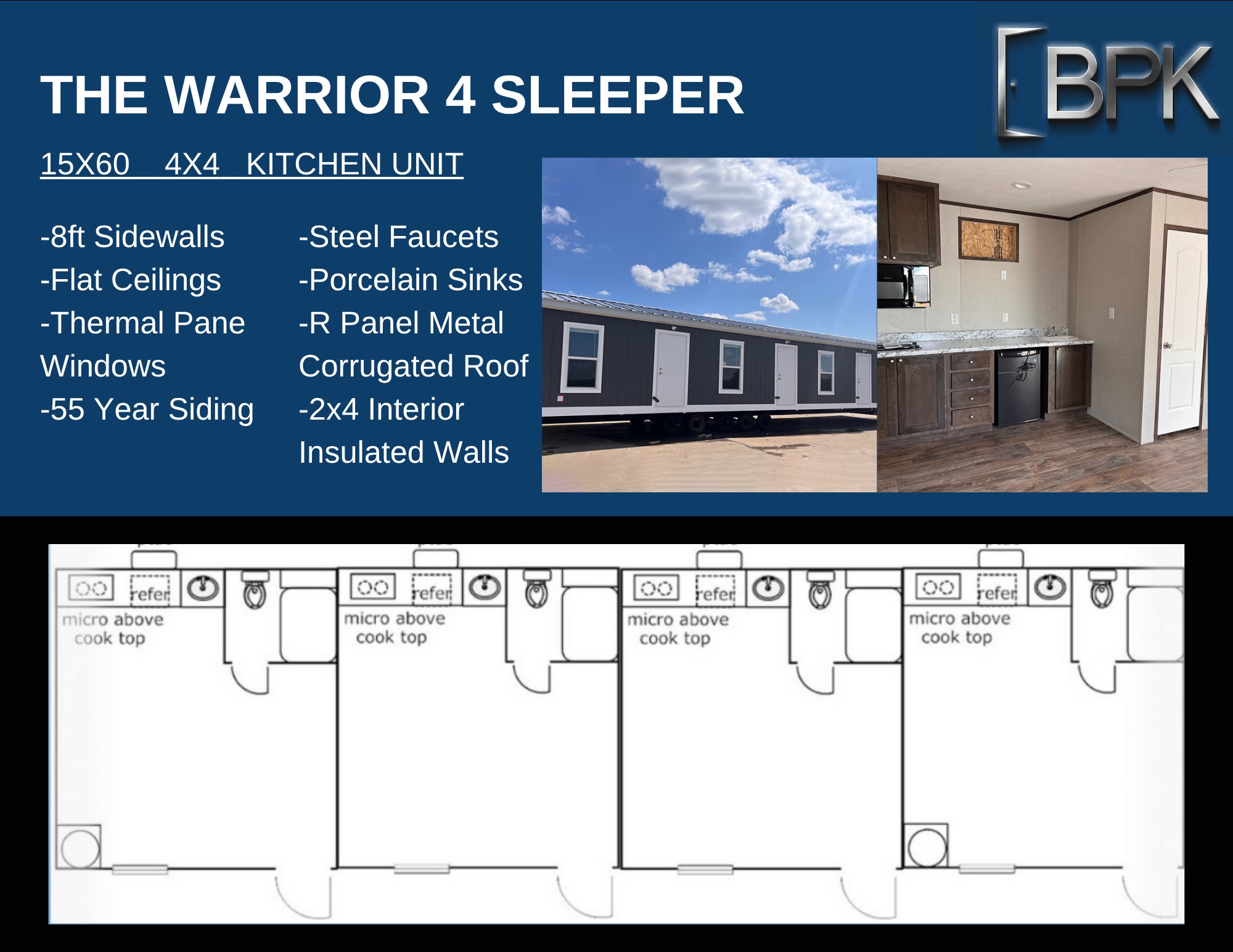 The Warrior 4 Sleeper — 15×60 · 4 person